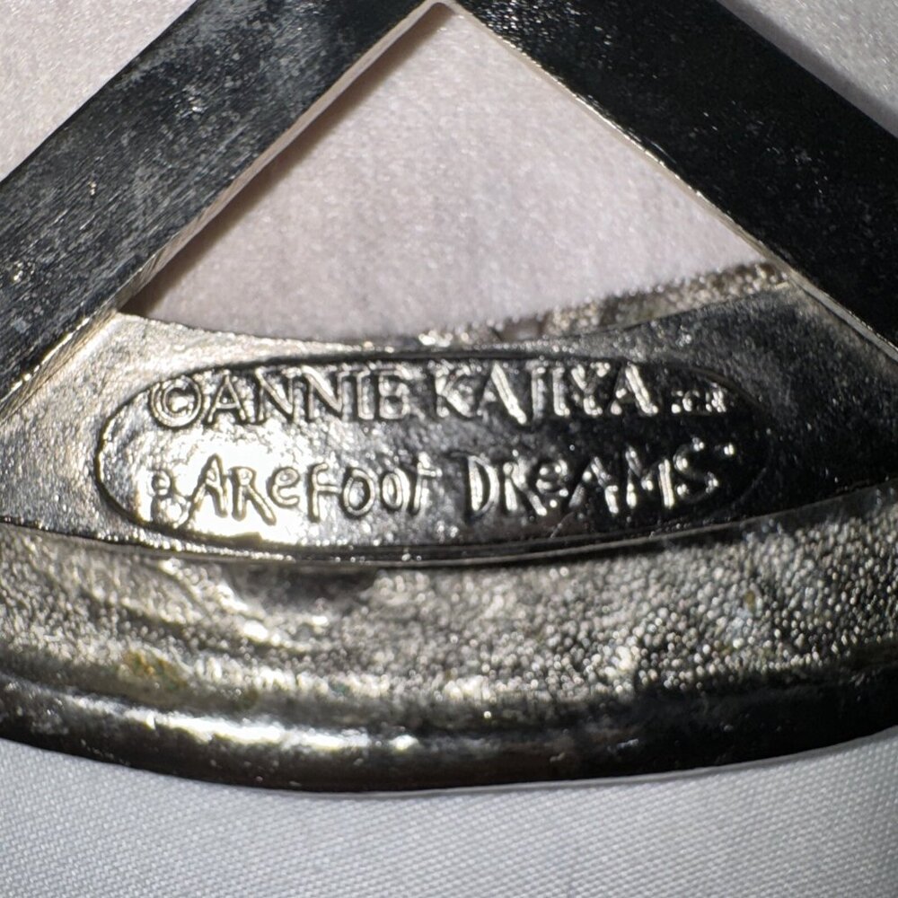 RARE Annie Kajiya Hammered Silver Plate?Barefoot Dreams Bedside Heart Frame Love - Picture 8 of 11